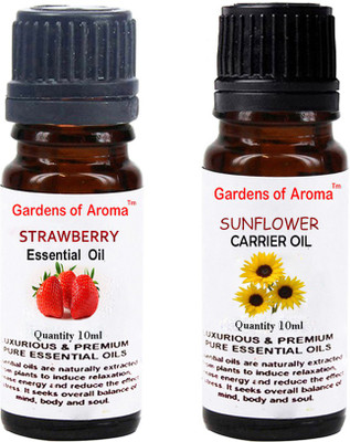 

Gardens Of Aroma Strawberry Essential Oil And Sunflower Carrier Oil(20 ml)