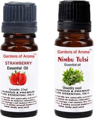 

Gardens Of Aroma Strawberry Essential Oil And Nimbutulsi Essential Oil(20 ml)