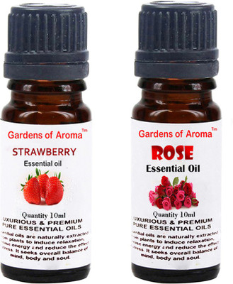 

Gardens Of Aroma Strawberry Essential Oil And Rose Essential Oil(20 ml)