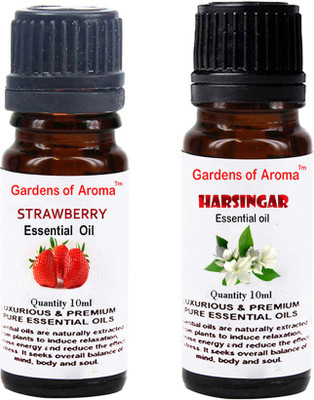 Gardens Of Aroma Strawberry Essential Oil And Harshingar Essential Oil(20 ml)