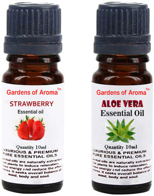 

Gardens Of Aroma Strawberry Essential Oil And Aloe vera Essential Oil(20 ml)