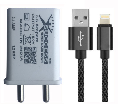 

Success Dual Port 2A Fast Charger with Cotton Braided Micro USB Cable Tablet Charger(Black, Cable Included)