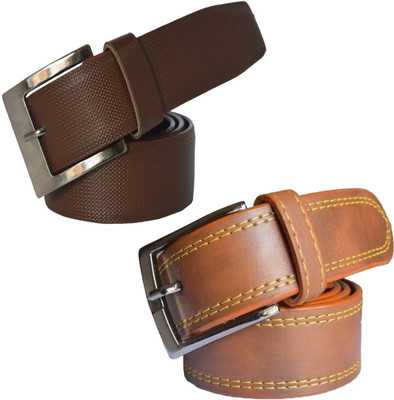 

Sun Shopping Men Formal Multicolor Synthetic Belt, Brown:tan