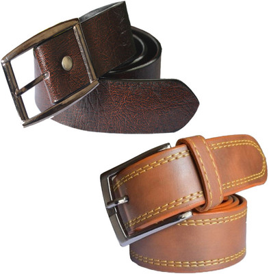 

Sun Shopping Men Formal Multicolor Synthetic Belt, Brown:tan