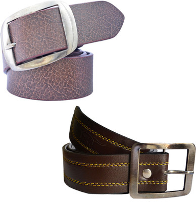 

Sun Shopping Men Formal Brown Synthetic Belt