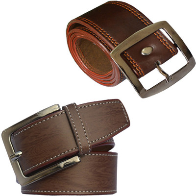 

Sun Shopping Men Formal Brown Synthetic Belt
