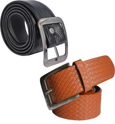 

Sun Shopping Men Formal Multicolor Synthetic Belt, Black:tan