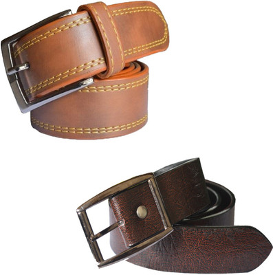 

Sun Shopping Men Formal Multicolor Synthetic Belt, Brown:tan