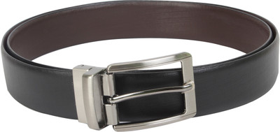 

Hidelink Men & Women Formal Black Genuine Leather Reversible Belt, Black and brown