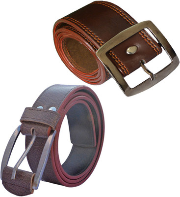 

Sun Shopping Men Formal Brown Synthetic Belt