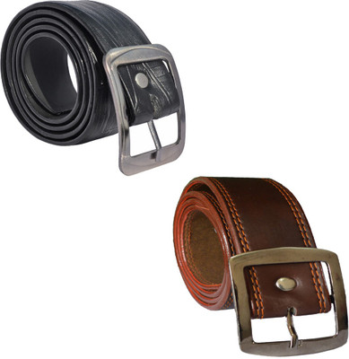 

Sun Shopping Men Formal Multicolor Synthetic Belt, Black:brown