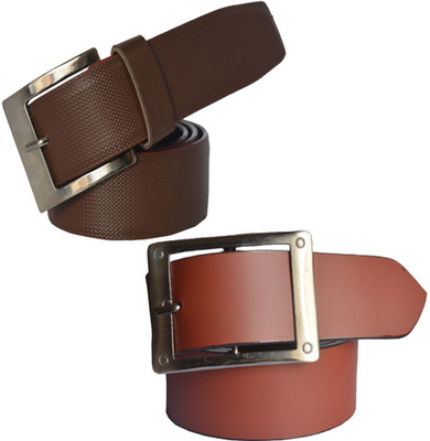 

Sun Shopping Men Formal Multicolor Synthetic Belt, Brown:tan