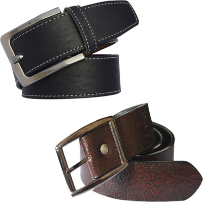 

Sun Shopping Men Formal Multicolor Synthetic Belt, Black:brown