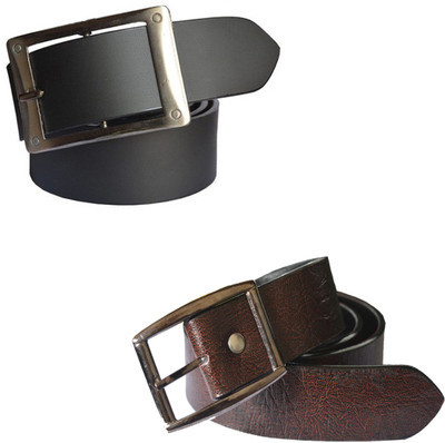 

Sun Shopping Men Formal Multicolor Synthetic Belt, Black:brown