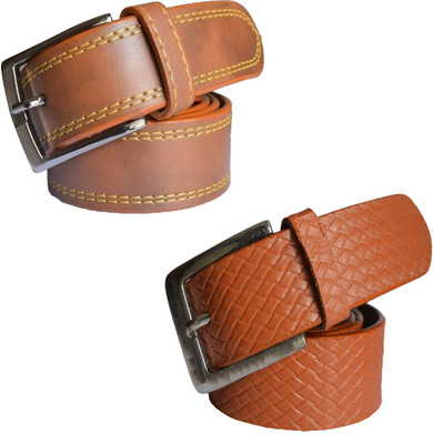 

Sun Shopping Men Formal Tan Synthetic Belt