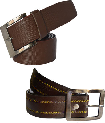 

Sun Shopping Men Formal Brown Synthetic Belt