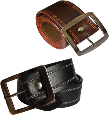 

Sun Shopping Men Formal Multicolor Synthetic Belt, Black:brown