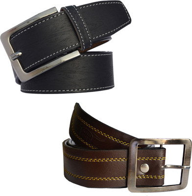 

Sun Shopping Men Formal Multicolor Synthetic Belt, Black:brown
