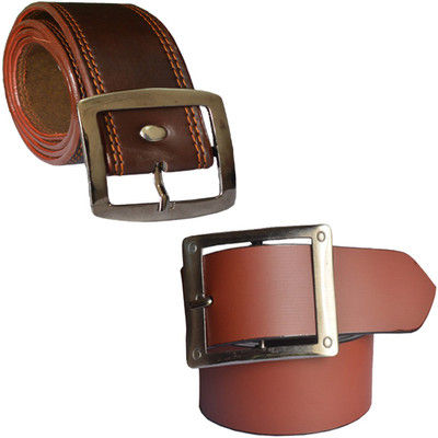 

Sun Shopping Men Formal Multicolor Synthetic Belt, Brown:tan