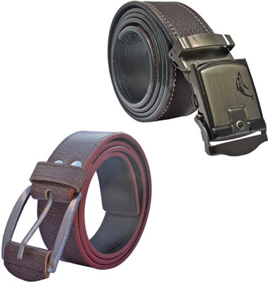 

Sun Shopping Men Formal Brown Synthetic Belt