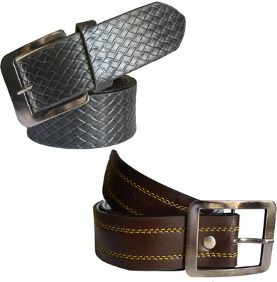

Sun Shopping Men Formal Multicolor Synthetic Belt, Black:brown
