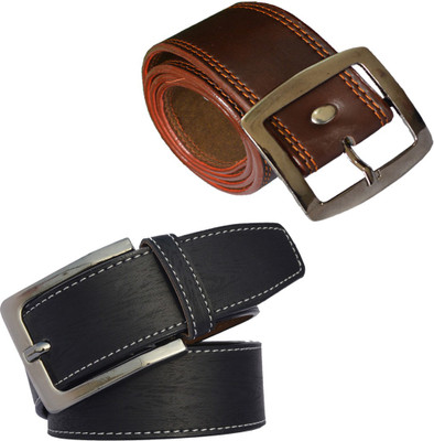 

Sun Shopping Men Formal Multicolor Synthetic Belt, Black:brown