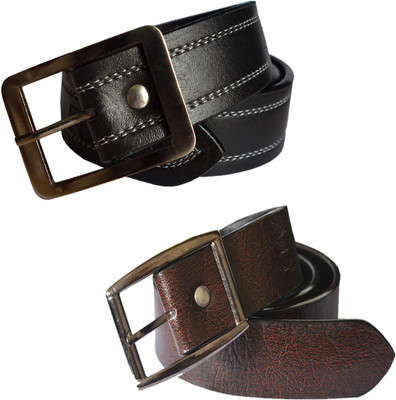 

Sun Shopping Men Formal Multicolor Synthetic Belt, Black:brown