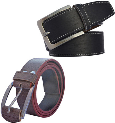 

Sun Shopping Men Formal Multicolor Synthetic Belt, Black:brown