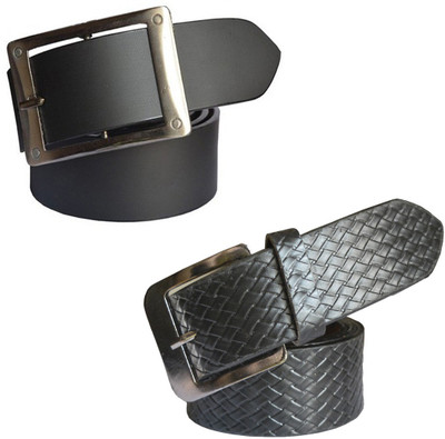 Sun Shopping Men Formal Black Synthetic Belt