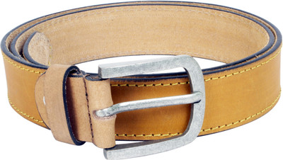 

Hidelink Men & Women Casual Yellow Genuine Leather Belt
