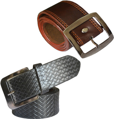 

Sun Shopping Men Formal Multicolor Synthetic Belt, Black:brown