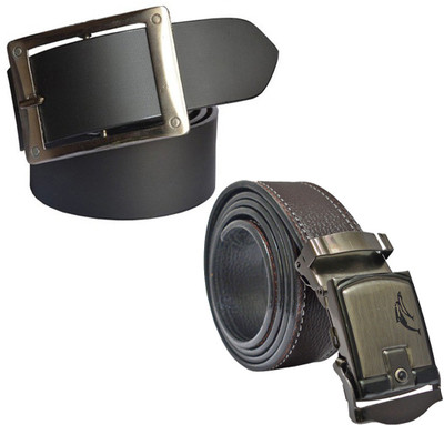 

Sun Shopping Men Formal Multicolor Synthetic Belt, Black:brown