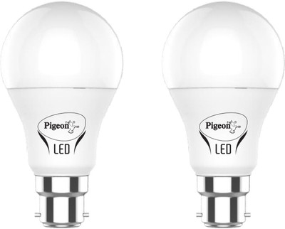 Pigeon 9 W Round B22 LED Bulb (White, Pack of 2)