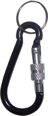 

NPRC Mini Aluminum Hiking Snap Hook Locking Carabiner(Black)
