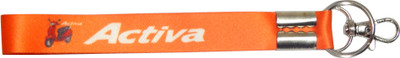 

NPRC Stylish Printed Tags For Car Bike Bags Locking Key Chain(Orange)