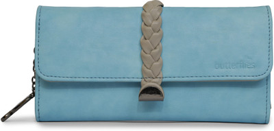 

Butterflies Casual Blue Clutch