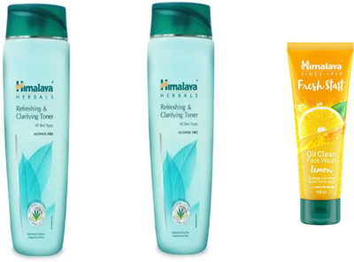 

Himalaya refreshing toner, Fresh Start Oil Clear lemon Face Wash(Set of 3)