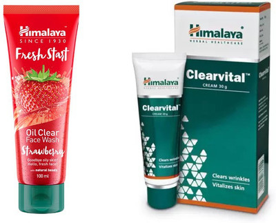 

Himalaya strawberry face wash, clearvital face cream(Set of 2)