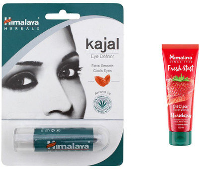 Himalaya Fresh Start Oil Clear Strawberry Face Wash, kajal(Set of 2)