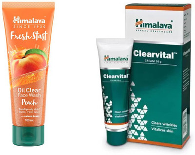 

Himalaya peach face wash, clearvital cream(Set of 2)