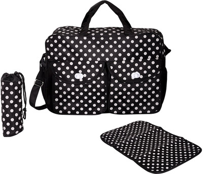

PackNBuy Stylish Big Size Polka Dot Diaper Bag Diaper Bags for Stylish Mom(Black)