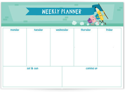 

Chambers of Ink A4 Desk Planner(Back to School, Blue, Pink)