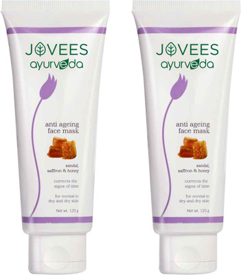 

Jovees Sandal, Saffron & Honey Anti Ageing Mask (Pack of 2)(240 g)