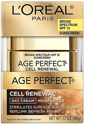 

L'Oréal Paris Age Perfect Cell Renewal Day Face Moisturizer with SPF 15 and LHA,(48 g)