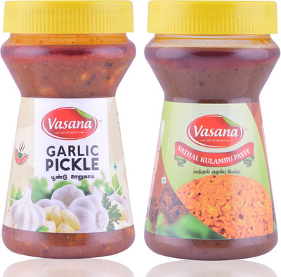 

Vasana Garlic pickle and Vathal Kulambu Paste Combo Combo(300-300)