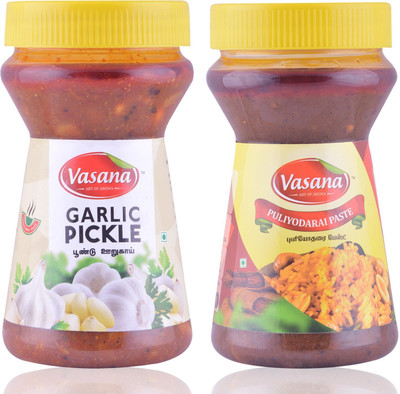 

Vasana Garlic pickle and Puliyodarai paste Combo Combo(300-300)