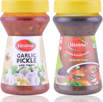 

Vasana Garlic pickle and Pepper Rasam Paste Combo Combo(300-300)
