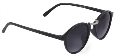 

Vast Double Shaded Retro Round Unisex (Retro_Round_Black_Silver_Grey) Motorcycle Goggles(Black, Grey)