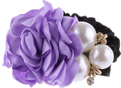 

Bolt BOLTHC609 RUBBER BAND purple flower pearl for girls Rubber Band(Purple)