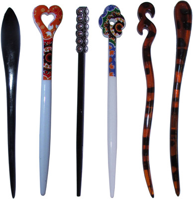 

MAUSI Combo of Multi Color Juda Sticks Bun Stick(Multicolor)